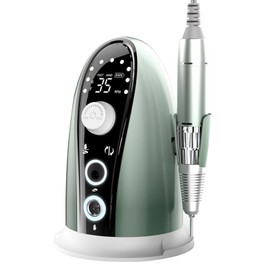 Electric Nail Drill Machine 35000 RPM Adjustable Rotate Speed Nail File Manicure Tool Kit Professional Pedicure Machine Set with Replaceable Grinding Heads