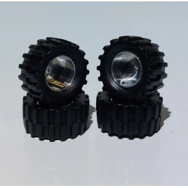 Mid Atlantic Diecast LLC 1/64 Scale Aluminum 10mm Wheels Rims W/ 4x4 Tires Set for Hot Wheels For STH Etc