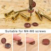 Screw Covers 100pcs Brown Plastic Screw Cap Hinged Fold Over