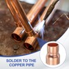 PATIKIL 5Pcs Copper Reducer 5/8" x1/2" ID Reducing Copper Coupling