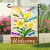 BlissYard Welcome Garden Flag 12x18 Double Sided Small Flags with