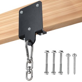 Supaway 1 Piece Heavy Punch Bag Hanger Wall Ceiling Mount Bag Hanger Heavy Duty Punch Bag Holder 360° Rotatable Wooden Beam Hook for Boxing, Muay Thai Training, Aerial Yoga, Swing, Hammock