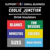 Blank Neoprene Pint Glass Coolie (12 Pack, Black)