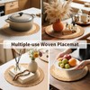Handmade Boho Placemats Set of 6 | Natural Woven &