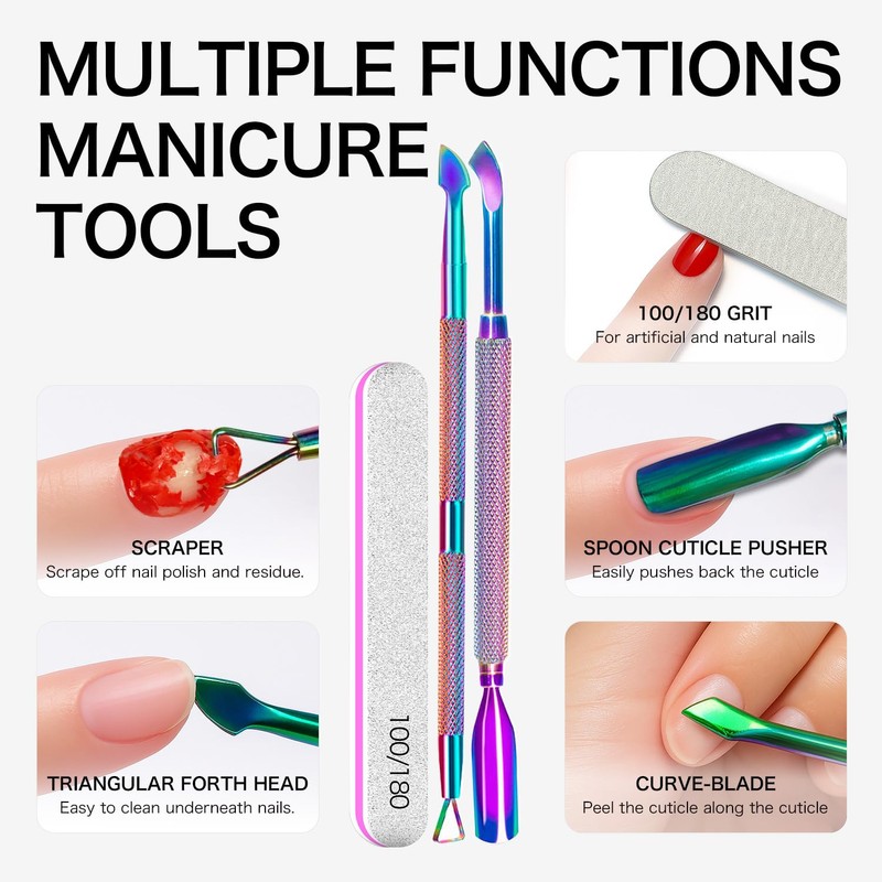 FANISN Gel Nail Polish Remover with Tools, 15ml (0.5 fl