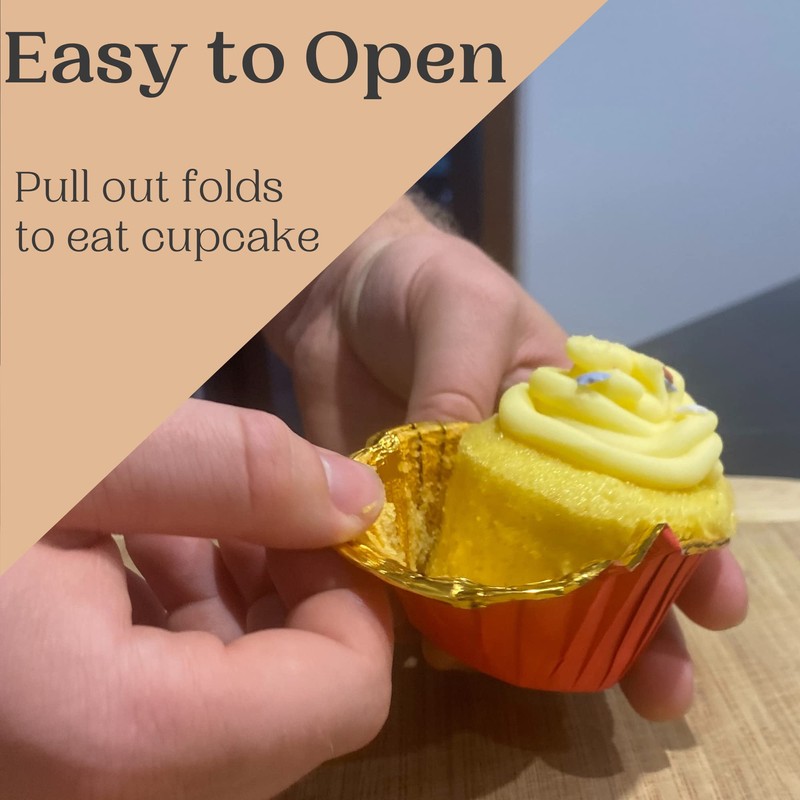 Baking Cup Liners Red – 100pcs for Cupcakes Muffins Desserts