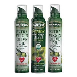 Mantova Extra Virgin Olive Oil Spray Set - Organic Extra Virgin Olive Oil Spray | 100% Extra Virgin Olive Oil Spray - Product Of Italy, 3 Count, 8 Fl Oz
