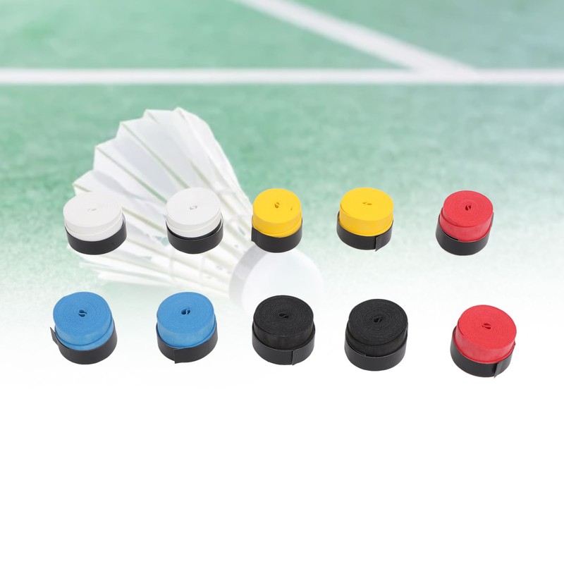 10Pcs Tennis Racket Grip Tape Anti Slip Comfortable Sweat Absorbent