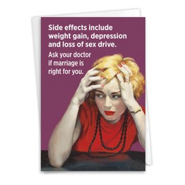 NobleWorks Hysterical Anniversary Paper Card with 5 x 7 Inch Envelope (1 Card) Couple, Husband, Wife, Parents Anniversary Congratulations Marriage Right For You 4101