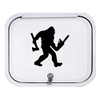 Bigfoot Lumberjack Logger with Axe and Chainsaw Black Decal Sticker