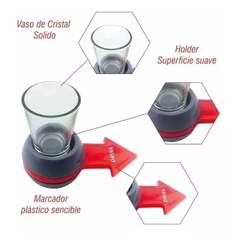 Dolores Ruleta Shoot Juego Mesa Taza Medidora Spin Shot Para