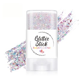 Rainbow Body Glitter Stick,Waterproof Glitter Gel Singer Concert Stage Performance Outfit Hair & Face Body Glitter Makeup Accessories.