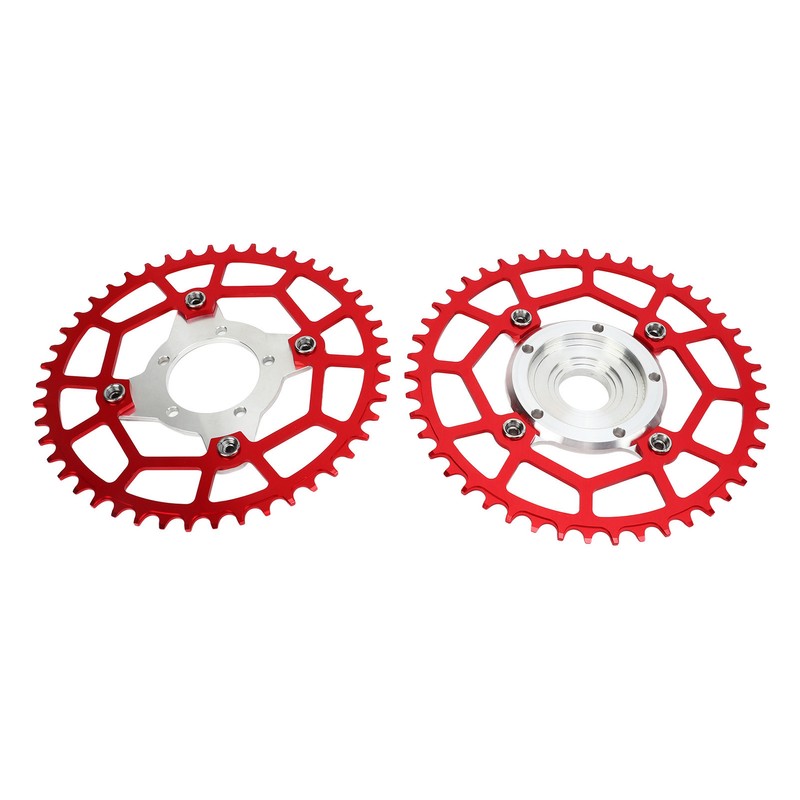 2pcs 104BCD Chainring Adapter Tooth Plate Aluminum Alloy 46T Mid