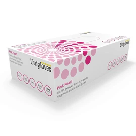 We Can Source It Ltd - Unigloves GP0053 Pink Pearl Powder Free Nitrile Gloves - Box of 100 Gloves Disposable Gloves - Medium