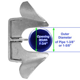 Wall Mount Gate Butterfly Fork Latch - 1-3/8" to 1-5/8" Fork Diameter - Chain Link Fence Gate Latching Hardware - Chain Link Fence Gate Parts
