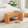 Solid Bamboo Dining and Entryway Bench Indoor and Outdoor Patio