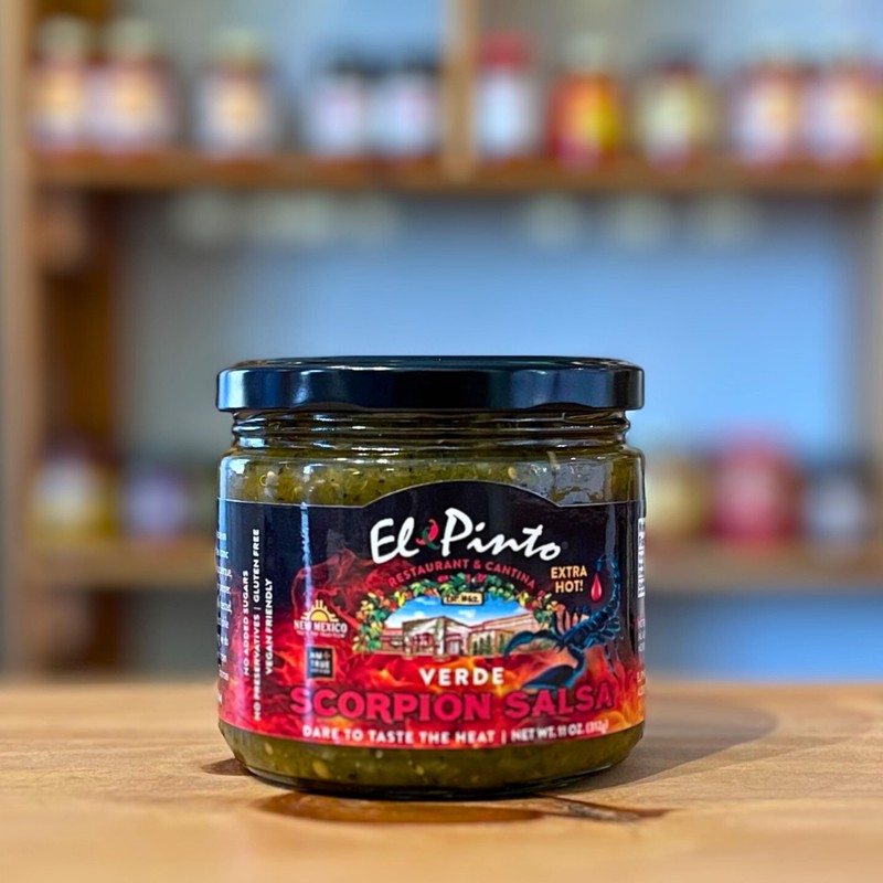 El Pinto Scorpion Salsa Verde (Extra Hot) 11oz Glass Jar