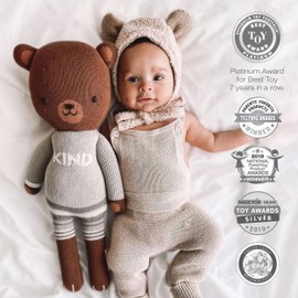cuddle + kind Oliver The Bear Doll - Lovingly Handcrafted Dolls for Nursery Decor, Fair Trade Heirloom Quality Stuffed Animals for Girls & Boys, 1 Doll = 10 Meals