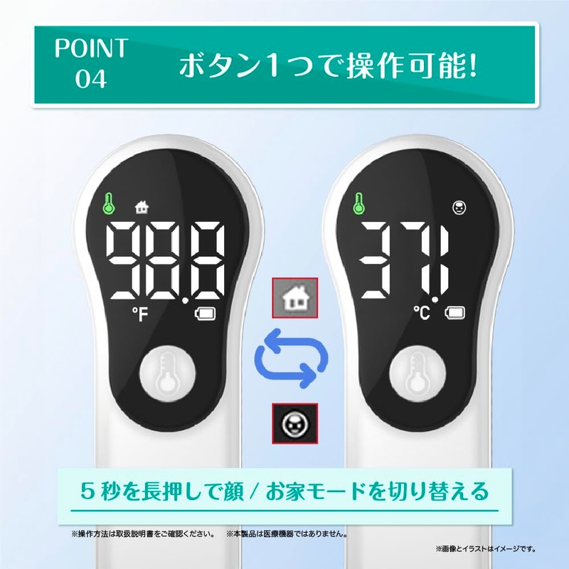 KE-M6 Non-Contact Thermometer, Cooking Thermometer, 1 Second, High Accuracy Measurement,