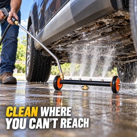 16 Inch Pressure Washer Undercarriage Cleaner, 4000 PSI Surface Washer with 4 Nozzles and 1/4 Inch Quick Connect
