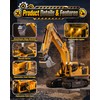 LADFAR Remote Control Excavator Toy for Boys, 1:18 14-Channel RC
