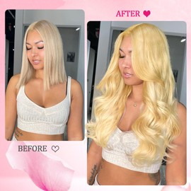 Extensiones de cabello con clip, cabello humano real, rubio, rizado, 8 piezas, 110 g, extensiones de cabello de trama doble, cabello humano liso, extensiones de cabello con puntas gruesas,