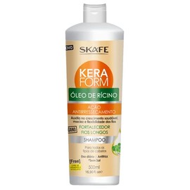 Skafe - Linha Keraform (Oleo de Ricino) - Shampoo Antiressecamento 500 Ml - (Keraform (Castor oil) Collection - Dryness Free Shampoo 16.90 Fl Oz)