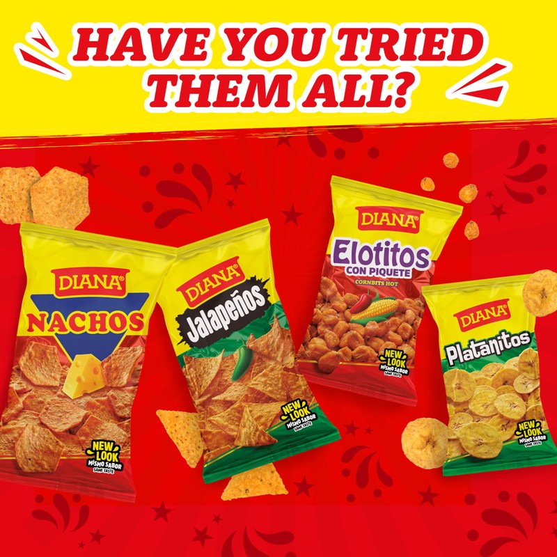 Diana Nachos Cheese-Flavored Tortilla Chips, 3.52 Oz (Pack of 8)