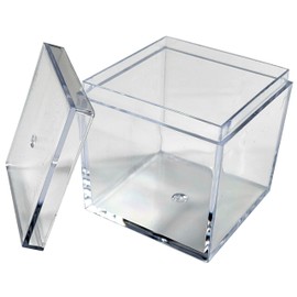 1pc Acrylic Box Tray for 1.5" 38.1mm Element Cubes Clear Case Periodic Table Bracket for Elements Collections Science Education Displays