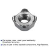 sourcing map Weld Nuts, M4 Square UNC Carbon Steel Machine