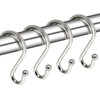 Metal Shower Curtain Hooks, Set of 12, Rust Proof Shower