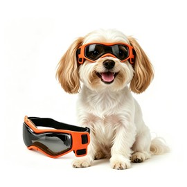 Gafas Para Perros, Protección Contra La Luz Solar Y UV, Gafas De Sol Para Perros De Raza Pequeña, Negro Clásico Y Naranja Brillante, Tamaño Pequeño, C
