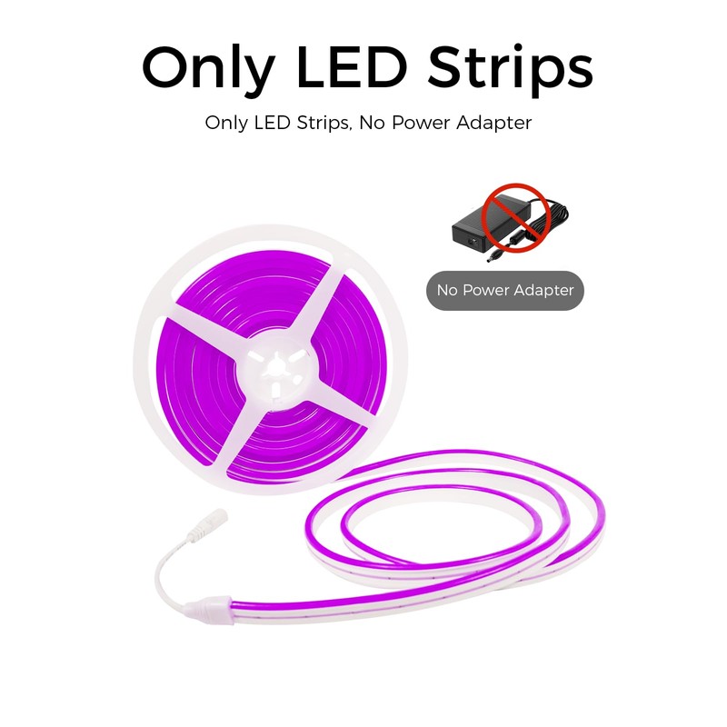 YM E-Bright Purple Led Neon Strip Light Without Power Supply,