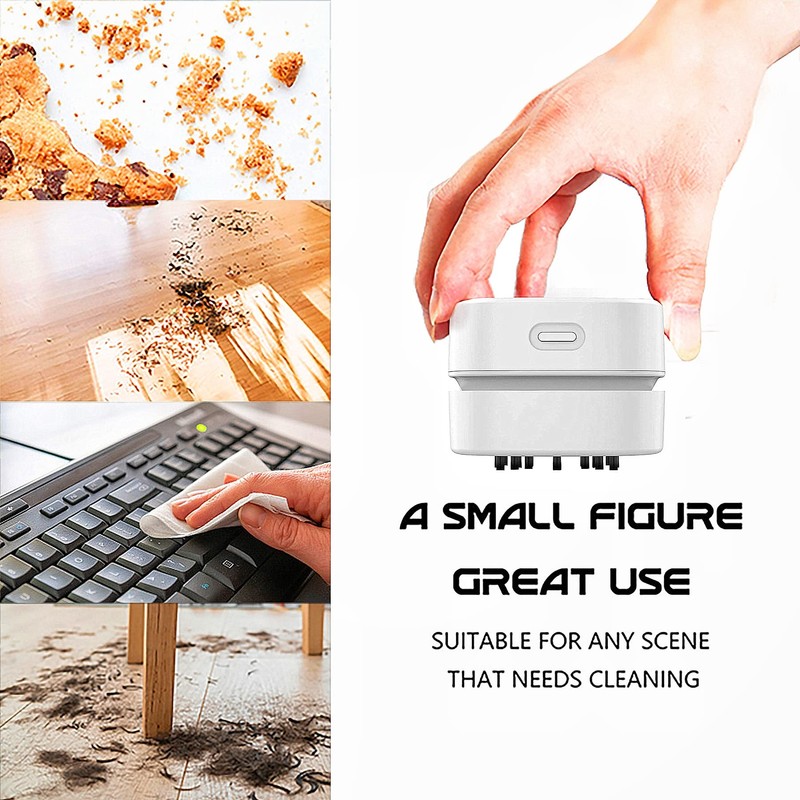 TRZLIFE Desk Vacuum Cleaner, Rechargeable and Durable Mini Desktop Vacuum
