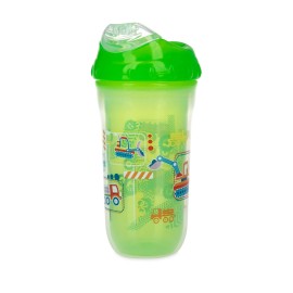 Nûby Nuby Insulated Cool Sipper Soft Spout Transition Cup - No-Spill - 9oz/270ml - Green Trucks