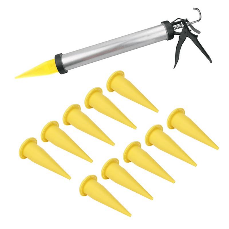 50Pcs Caulk Cone Nozzle PE Plastic Fine Tip Reusable Caulking