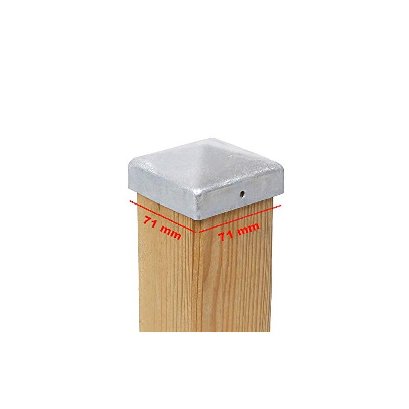 Pyramid Post Caps, 71 x 71 mm, Fire-Dipped Steel, Pack