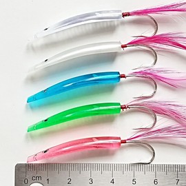 45mm Bow Angle 5 Colors Set Surf Trolling Blue Fishing Lures