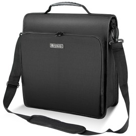 Zzrywuty Zipper Binder, 3 Inch 3-Ring Binder with Zipper, Expanding Folders and Shoulder Straps & Handles, 3" O-Rings with Multiple Pockets（for 13" MacBook and Tablet） for Middle School- Black