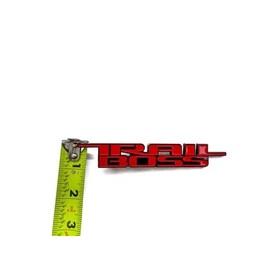 1x Trail Boss Emblem Car Badge 3D Decal Sticker Nameplate Compatible with 2019-2026 Silverado 1500 2500 HD (Red)