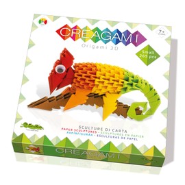Creagami 3178717 Origami 3D Paper Sculpture Chameleon, Craft Set for Adults and Children from 7 Years, 265 Pieces