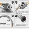 Camping Stove Replacement Extend Tube Adapter Extended Gas Hose Extension