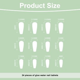 BRDXOOL Green Matte Wear Nails Long Fresh Flowers Solid Color Nail Art Nails Women DIY Decoration Handmade Nails Medium Long Girls Fingernail Decoration