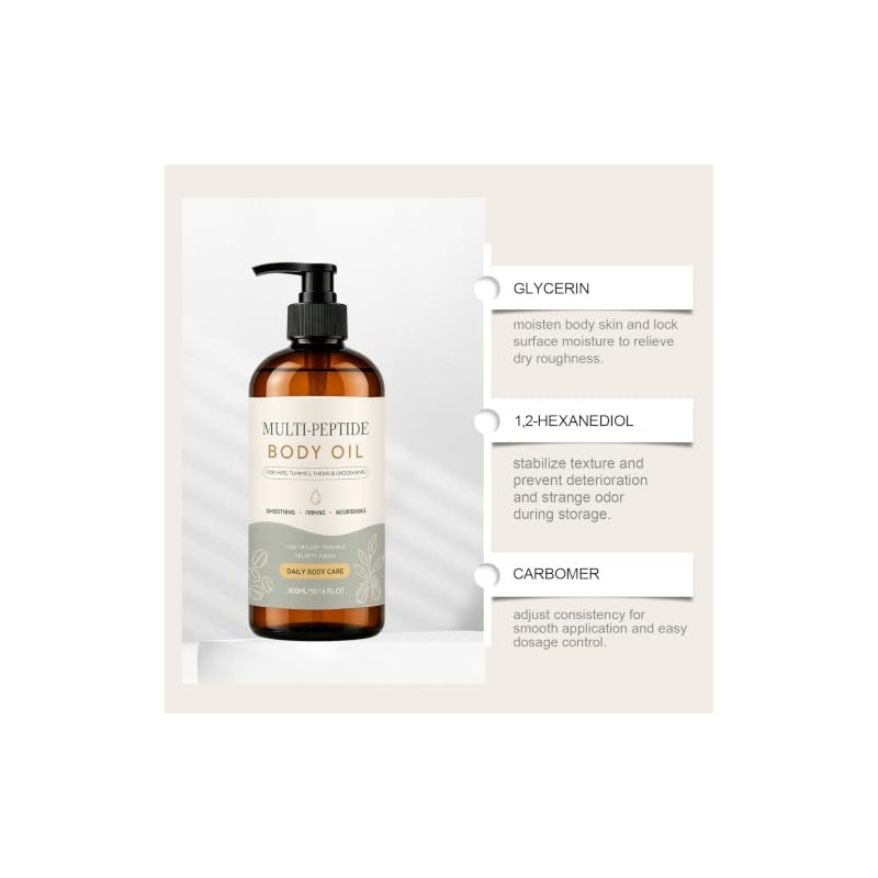 Aceite Corporal Hidratante Multi PéPtido Nutritivo 10 Fl Oz