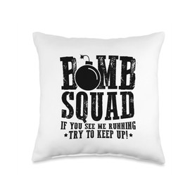 US EOD Tech Ordnance Corps Explosive Ordnance Disposal Throw Pillow