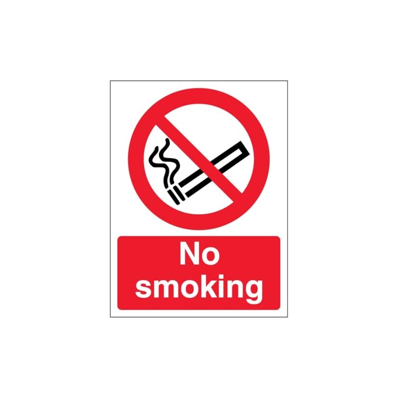 V Safety No Smoking - Portrait 210 x 297 mm