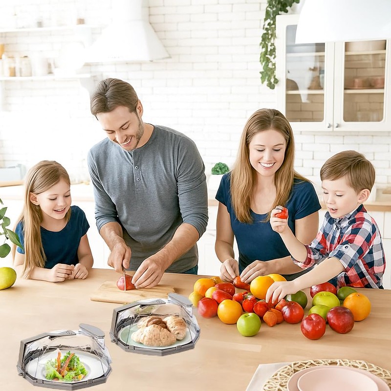 Microwave Splatter Cover with Anti-Scald Bowl Holder Clips – 10