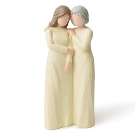 NANAOUS Mother Daughter Figurines Statue, Mom Birthday Gifts from Daughter, New Mother of The Bride Gifts, Sculpted Hand-Painted Figurine for Living Room Home Tabletop Shelf Decor Statues