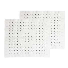 sinzau Sink Liner, Set of 2, Dish Drying Mat, Kitchen Sink Protector, Non-Slip, 31 x 26 cm, White