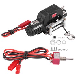 1/10 Scale RC Accessories, RC Car Winch 1/10 Scale Crawler Winch with Control System Set RC Winch Controller RC Winch Control for Redcat RC4WD Off Road Car